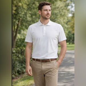 Vineyard Vines Performance Polo Shirt Mens XL White Pique Golf Preppy Coastal